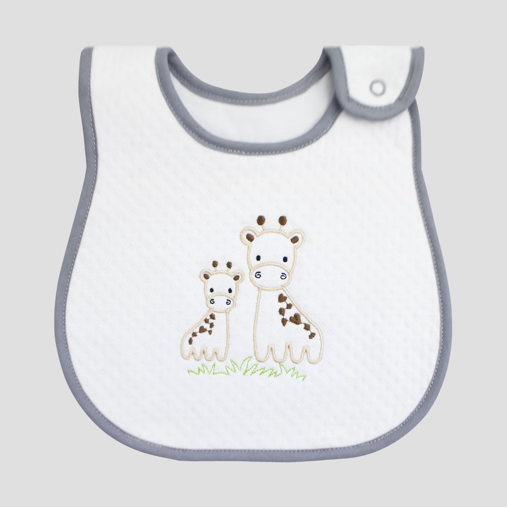 Babero Jirafa - Plomo