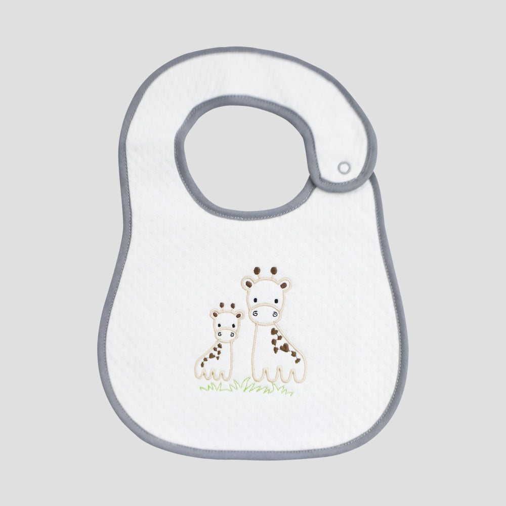 Babero Jirafa - Plomo