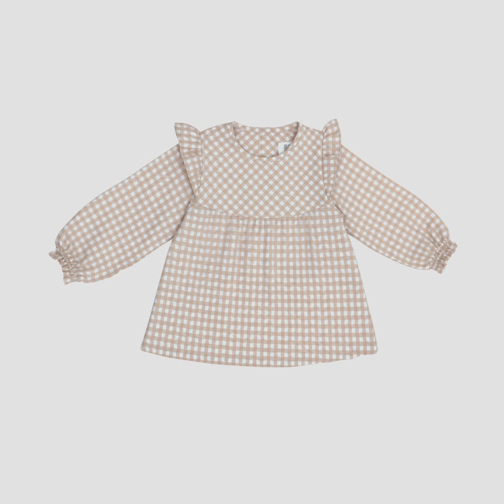 Blusa manga larga Ela - Beige