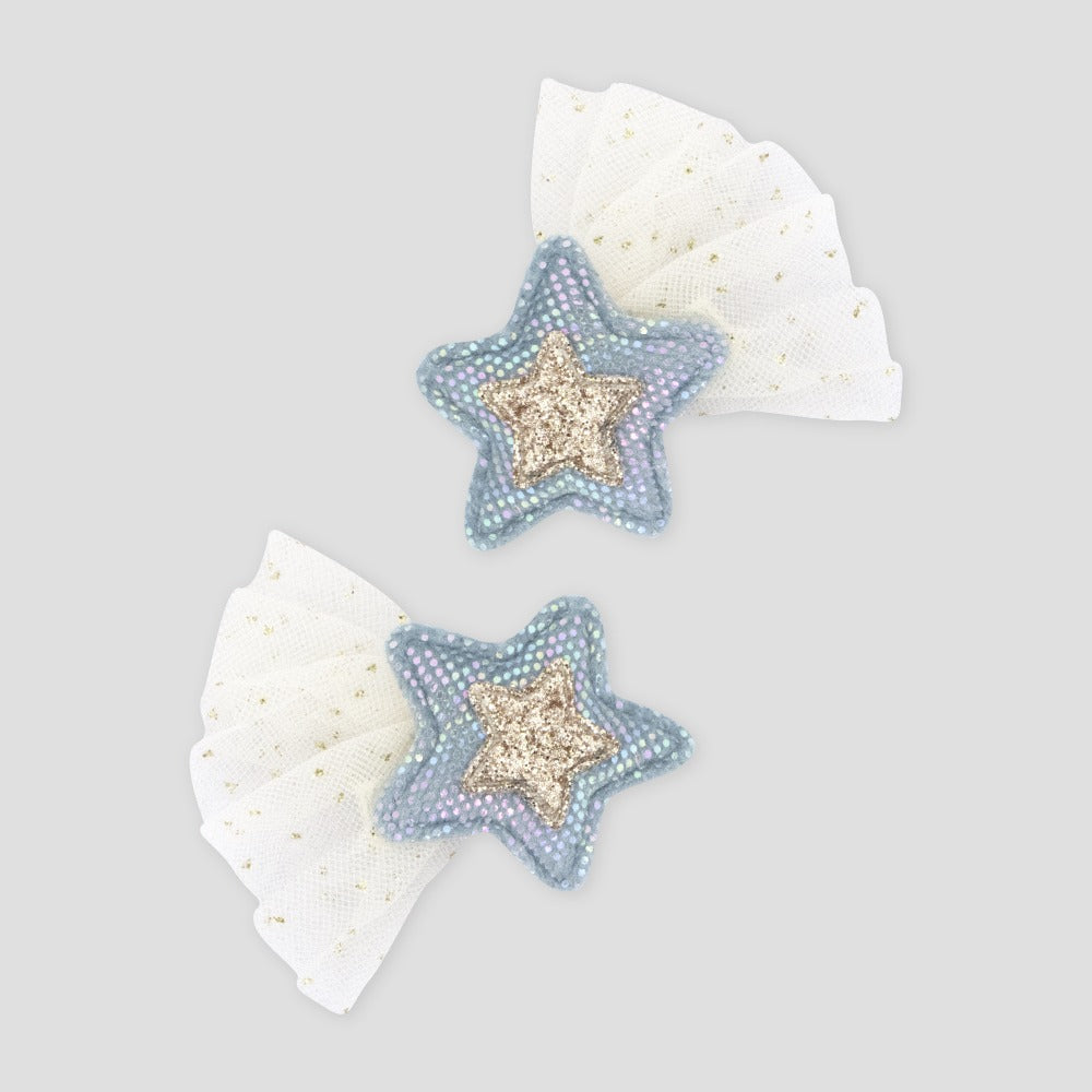 Clips Estrella - Azul-Dorado