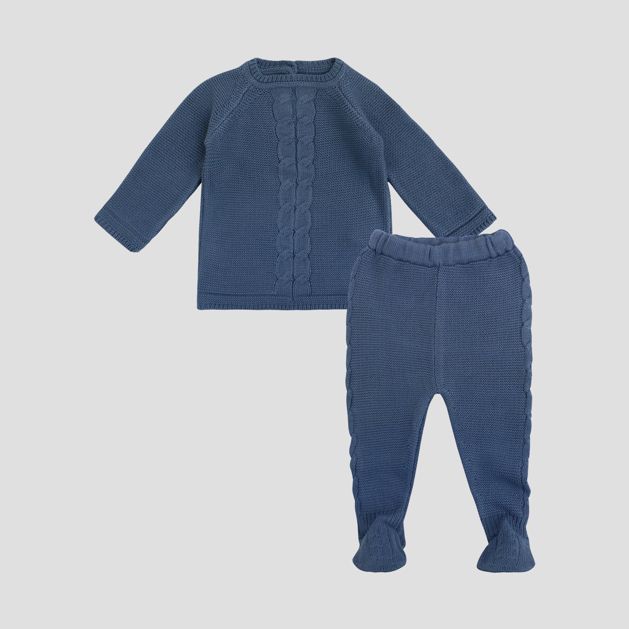 Conjunto Valentino Azul- Tacto Algodon