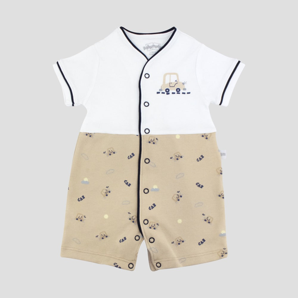 Enterizo Corto Alex - Beige-Blanco
