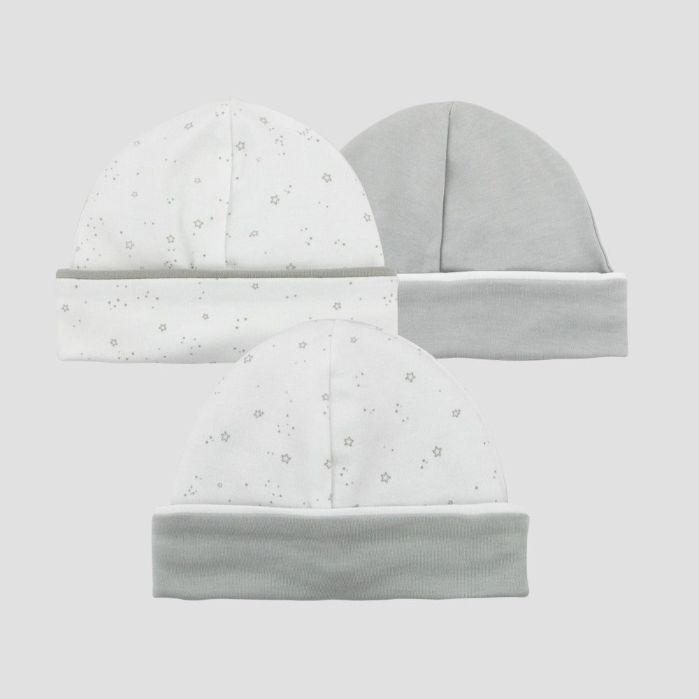 Gorro Pack 3 niño - Plomo Plata