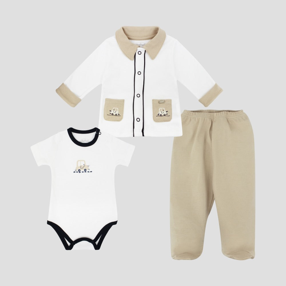 Set Alex - Beige-Blanco