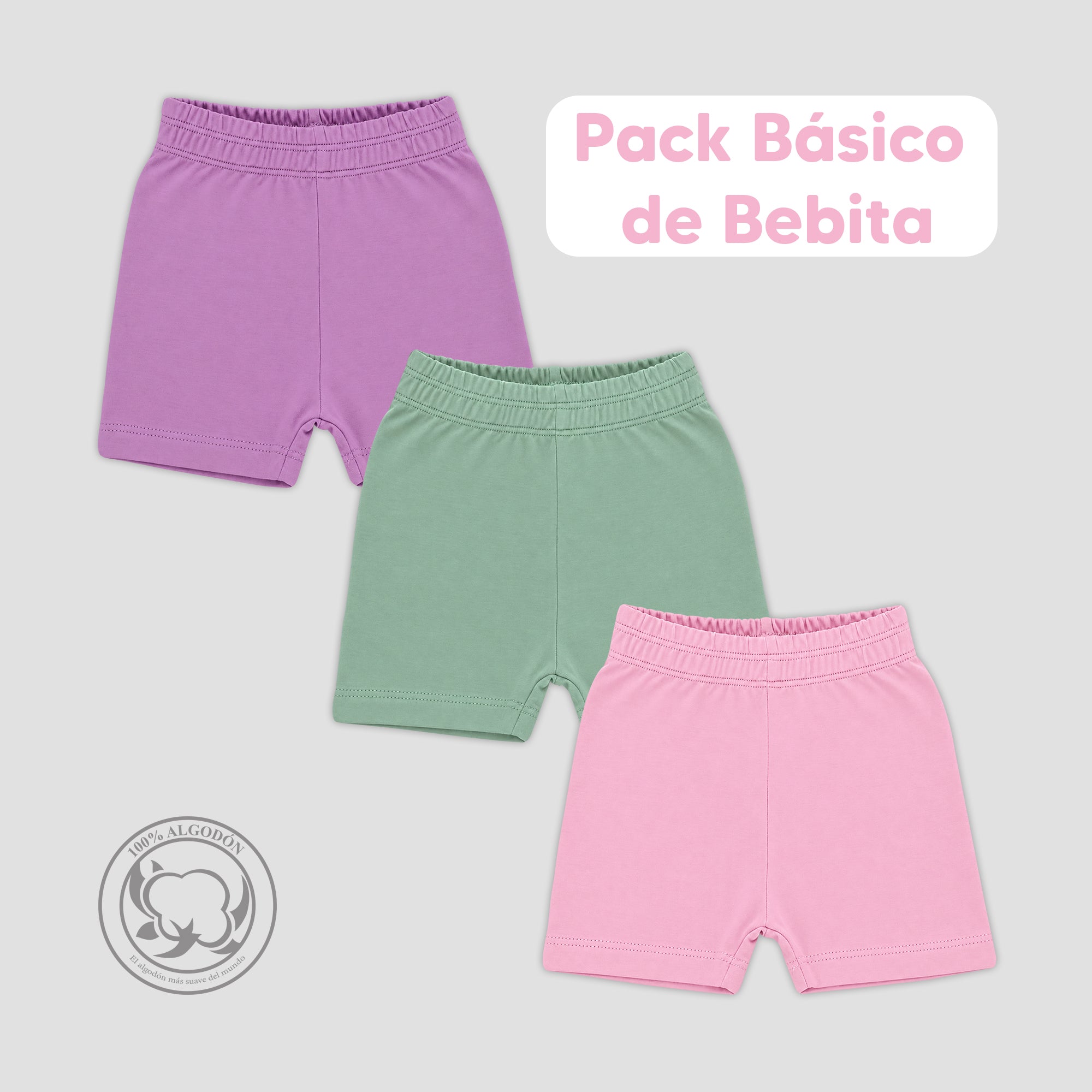 Pack Short Básico Bebita