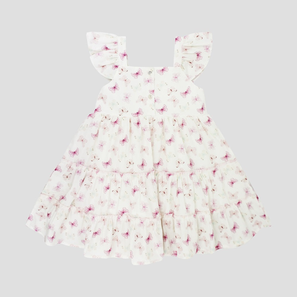 Vestido Ana - Fucsia-Crema