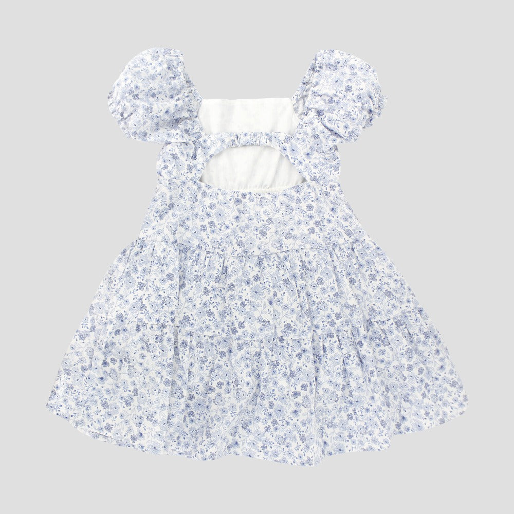 Vestido Layannie - Azul-Blanco