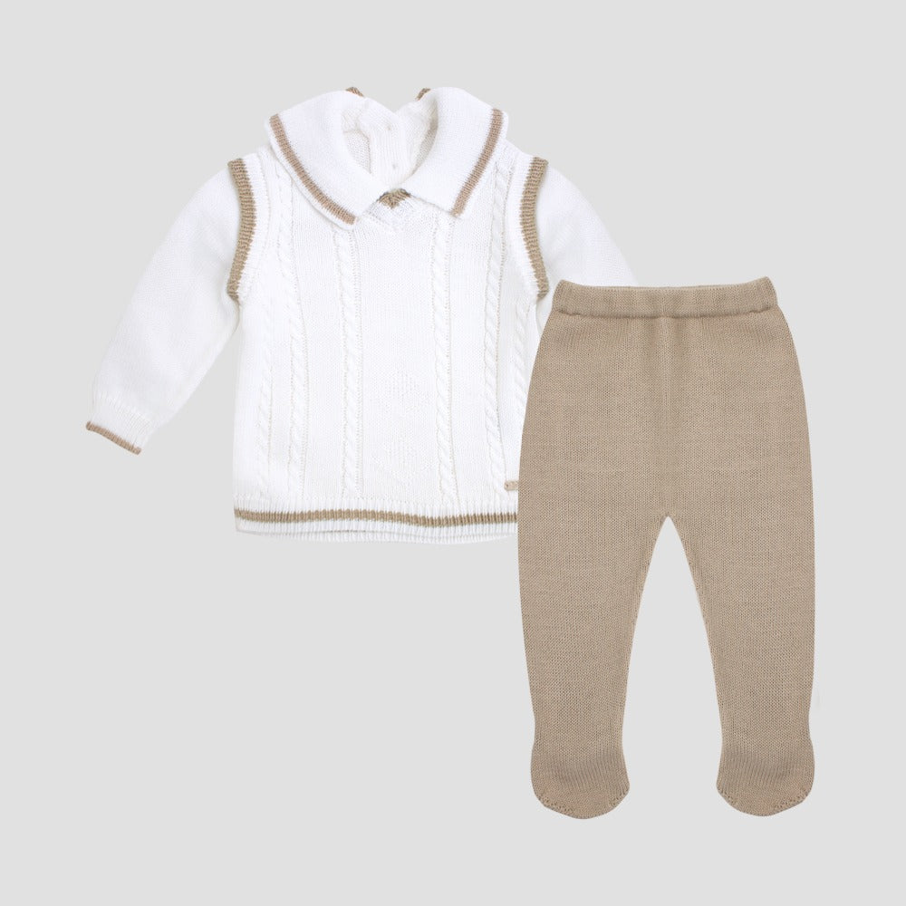 Ropón Príncipe Beige – Babymodas Oficial - Main Image